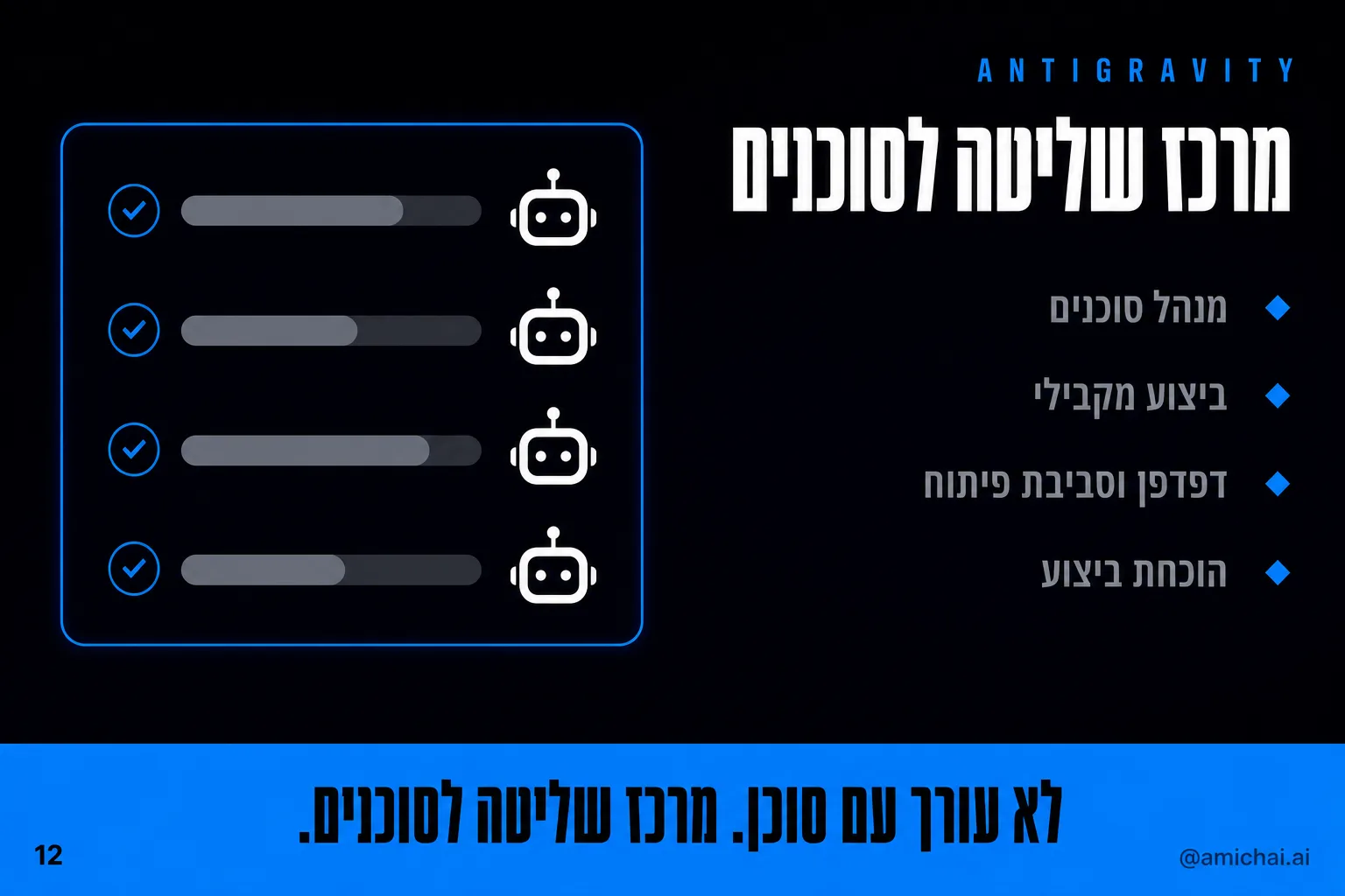 אנטיגראביטי: מרכז שליטה לסוכנים