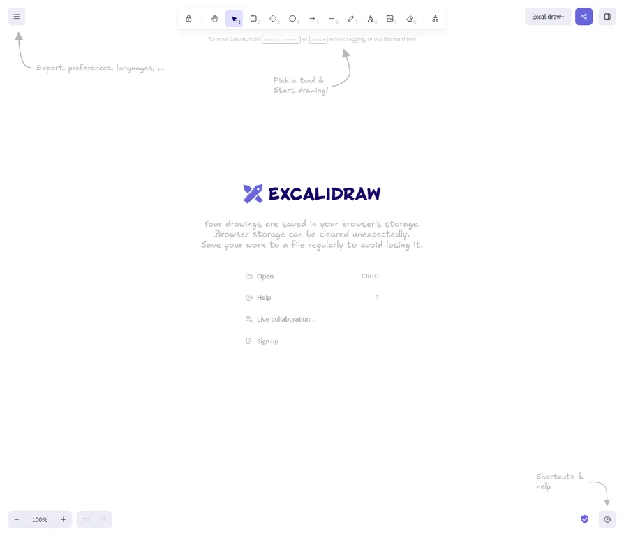 Excalidraw: תרשימים ויזואליים בלוח לבן וירטואלי